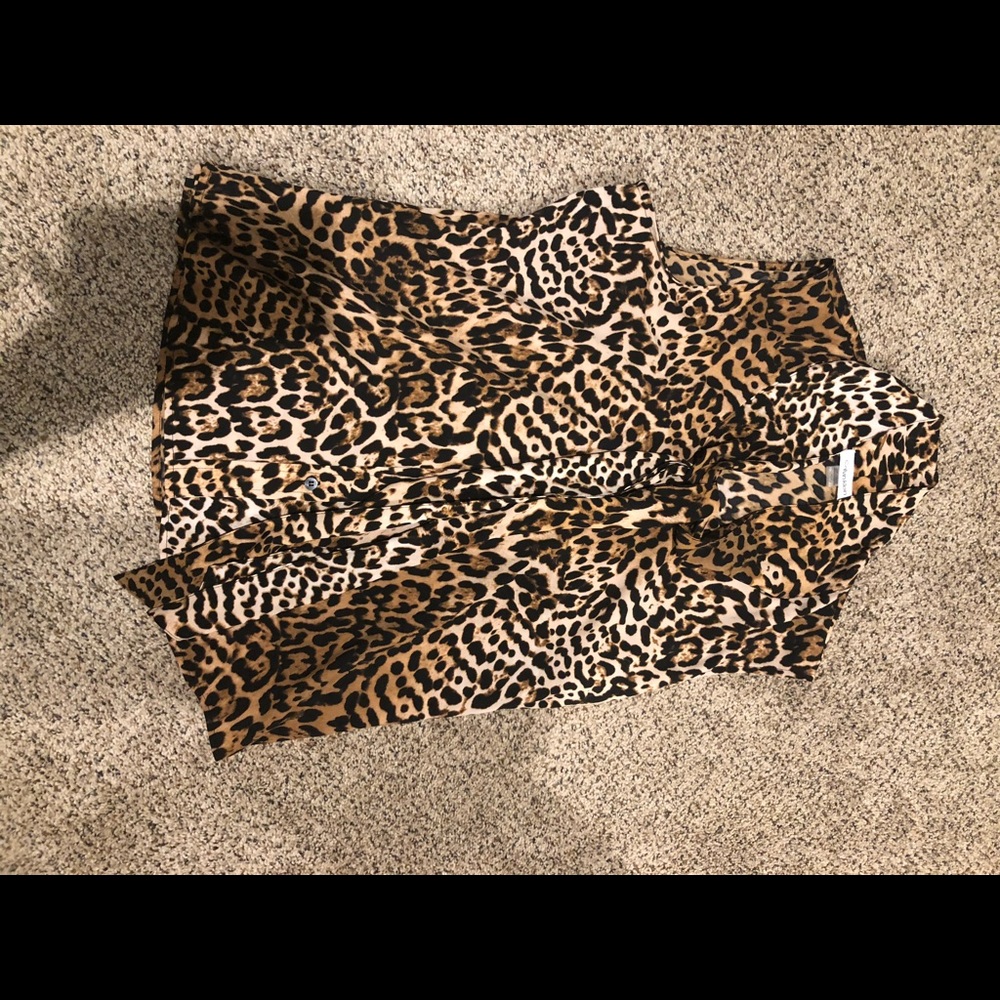 Women’s leopard print blouse